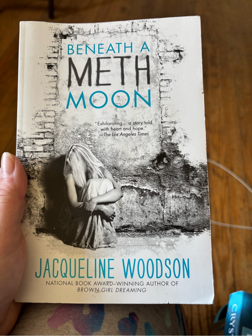 Beneath a Meth Moon — White & Teal Cover